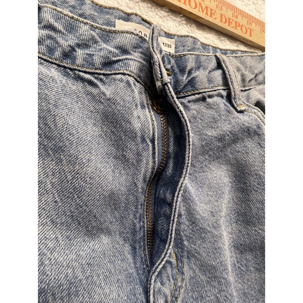 Vintage S.O.N.G. Jeans‎ Shorts Mens 33 Wide Leg Skater Grunge Denim 90s - Picture 9 of 11